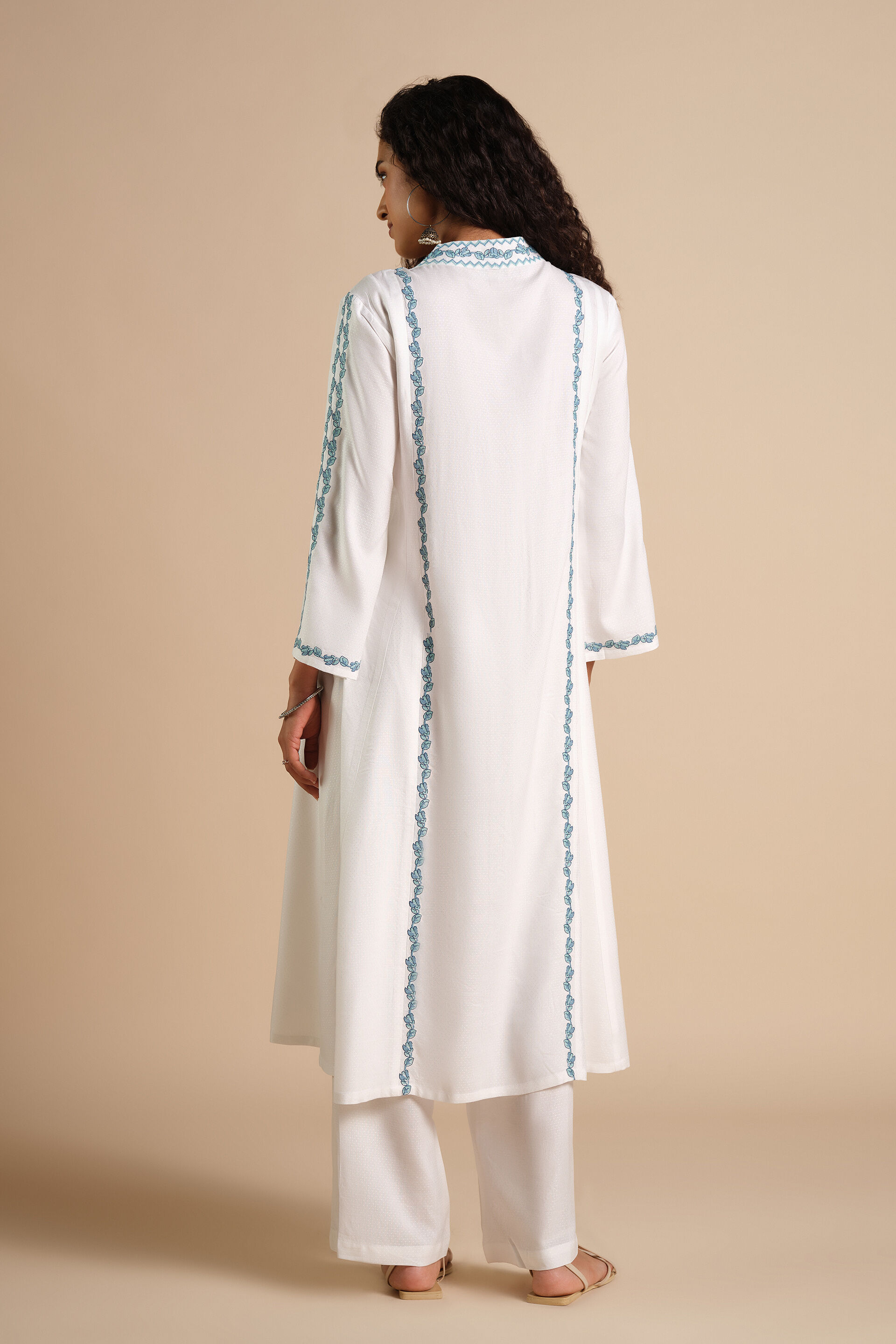 Summer Noor Kurta Set, White, image 5